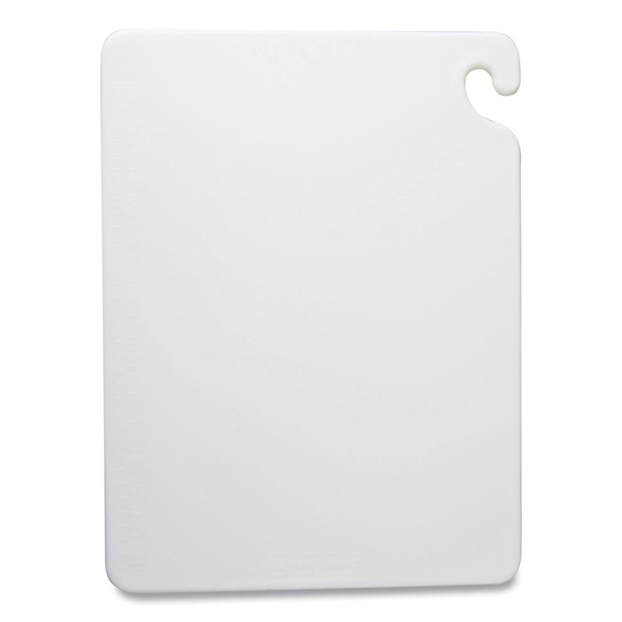 San Jamar Cut-N-Carry 20 in. x 15 in. x 0.5 in. Plastic Color Cutting Boards - White